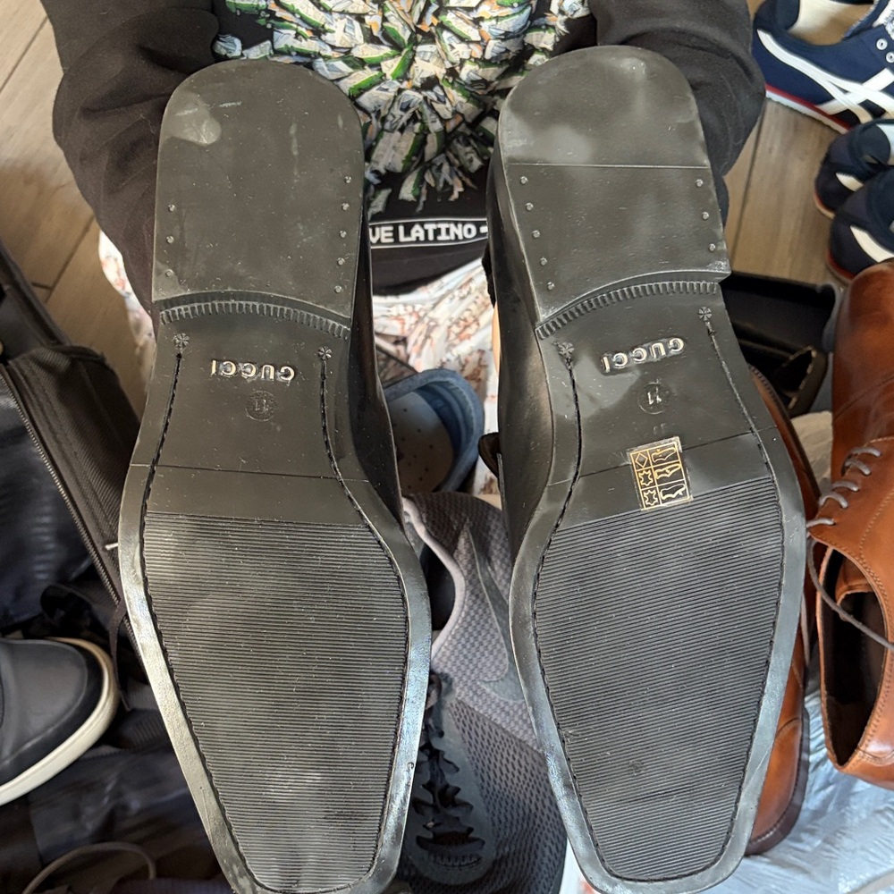 Men's Black Leather Loafers - Picture 3 of 3